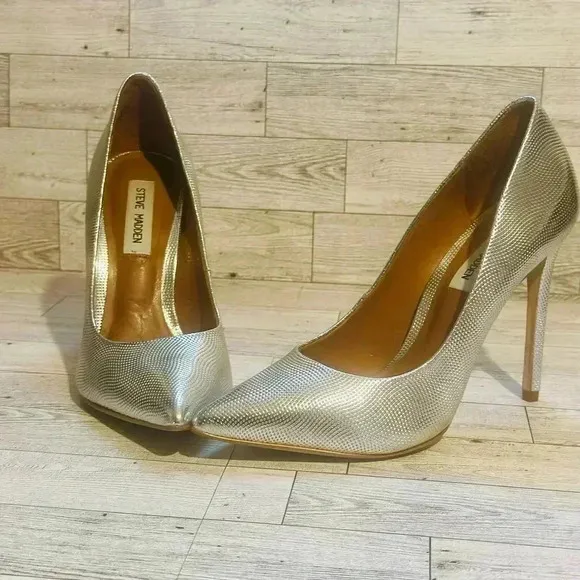 Steve Madden Silver Heels