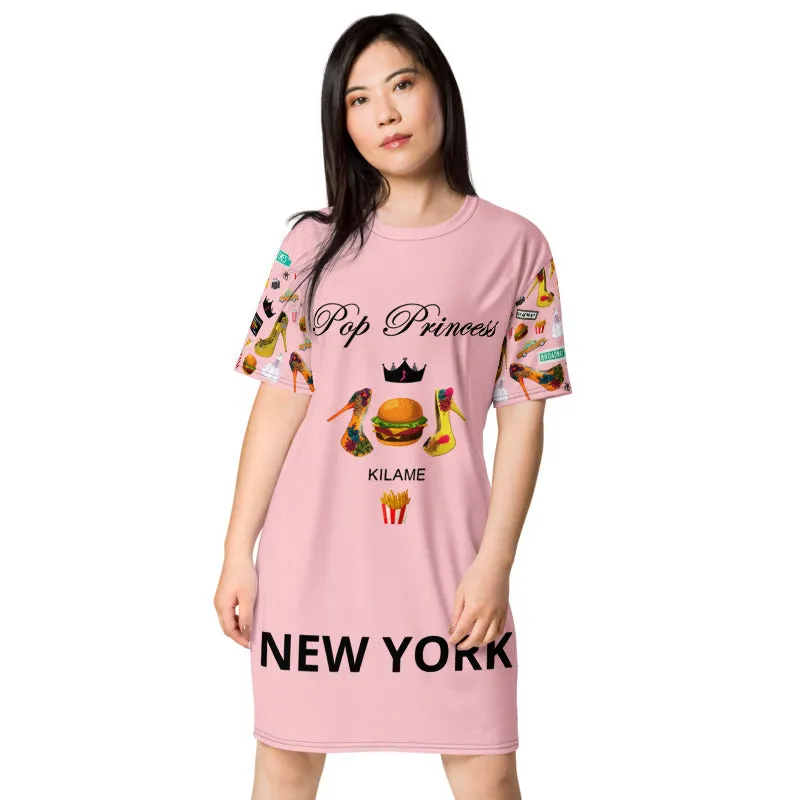 T-shirt dress 'Pink Pop Princess'