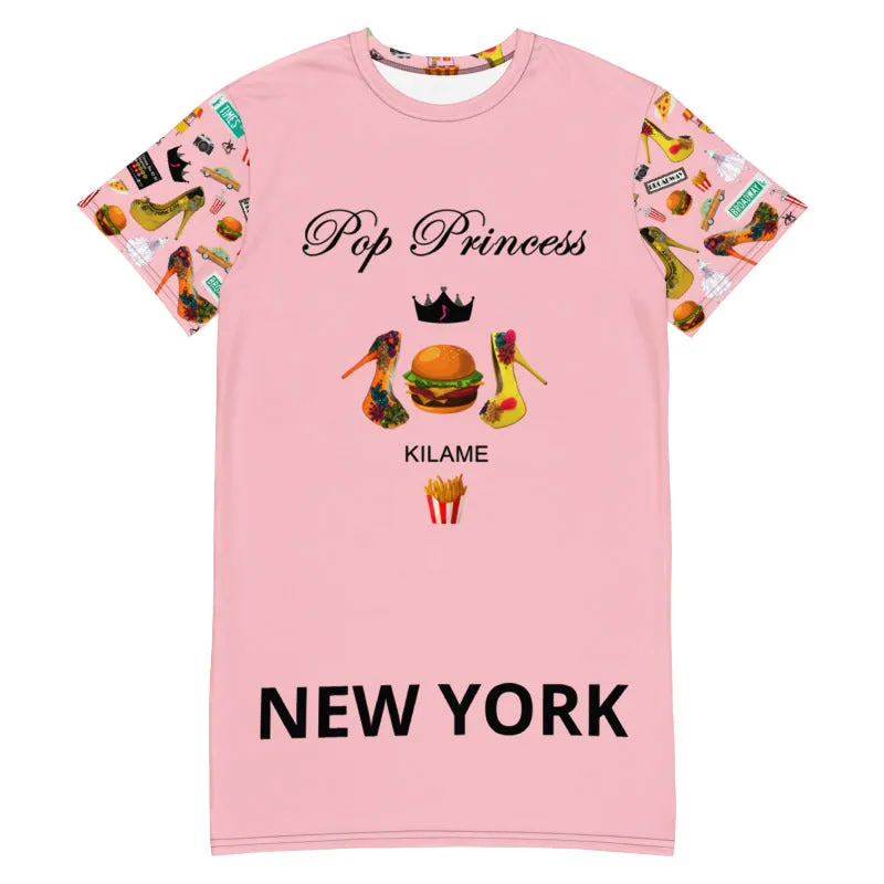 T-shirt dress 'Pink Pop Princess'