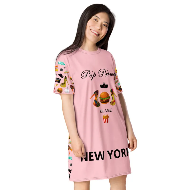 T-shirt dress 'Pink Pop Princess'