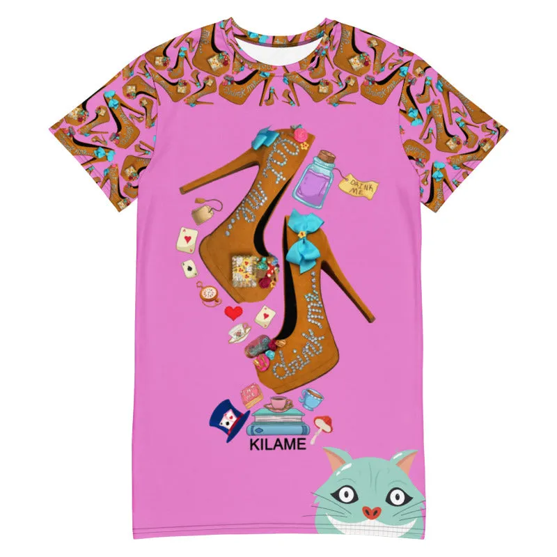 T-shirt dress Talli 'Eat me drink me'