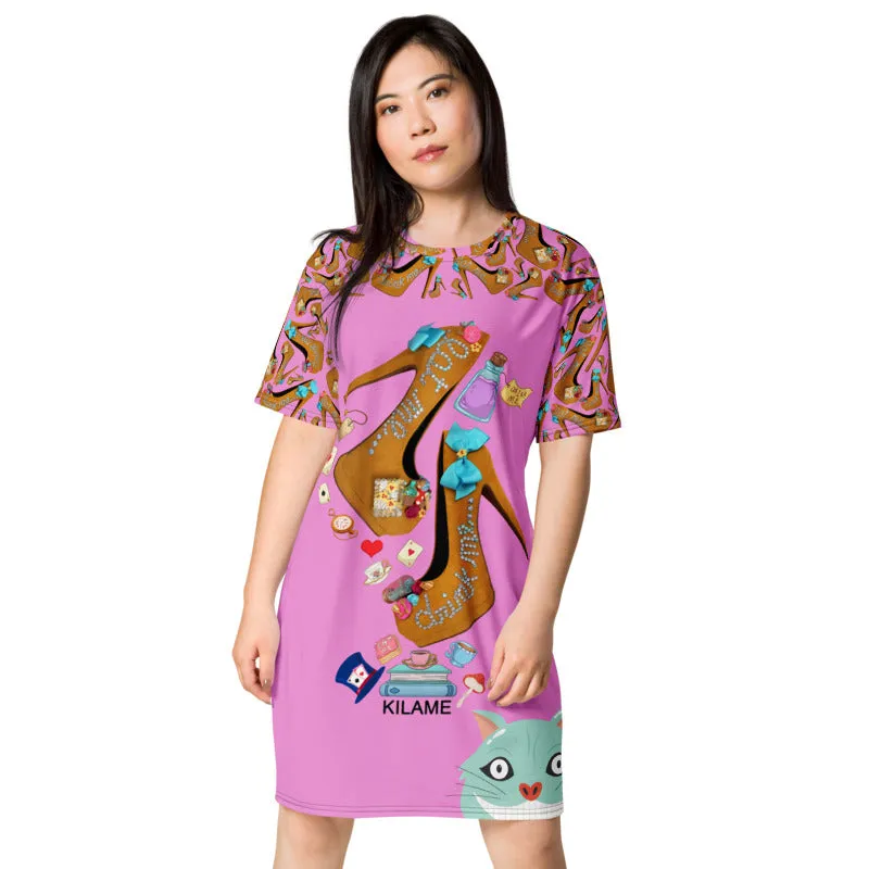 T-shirt dress Talli 'Eat me drink me'