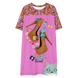 T-shirt dress Talli 'Eat me drink me'