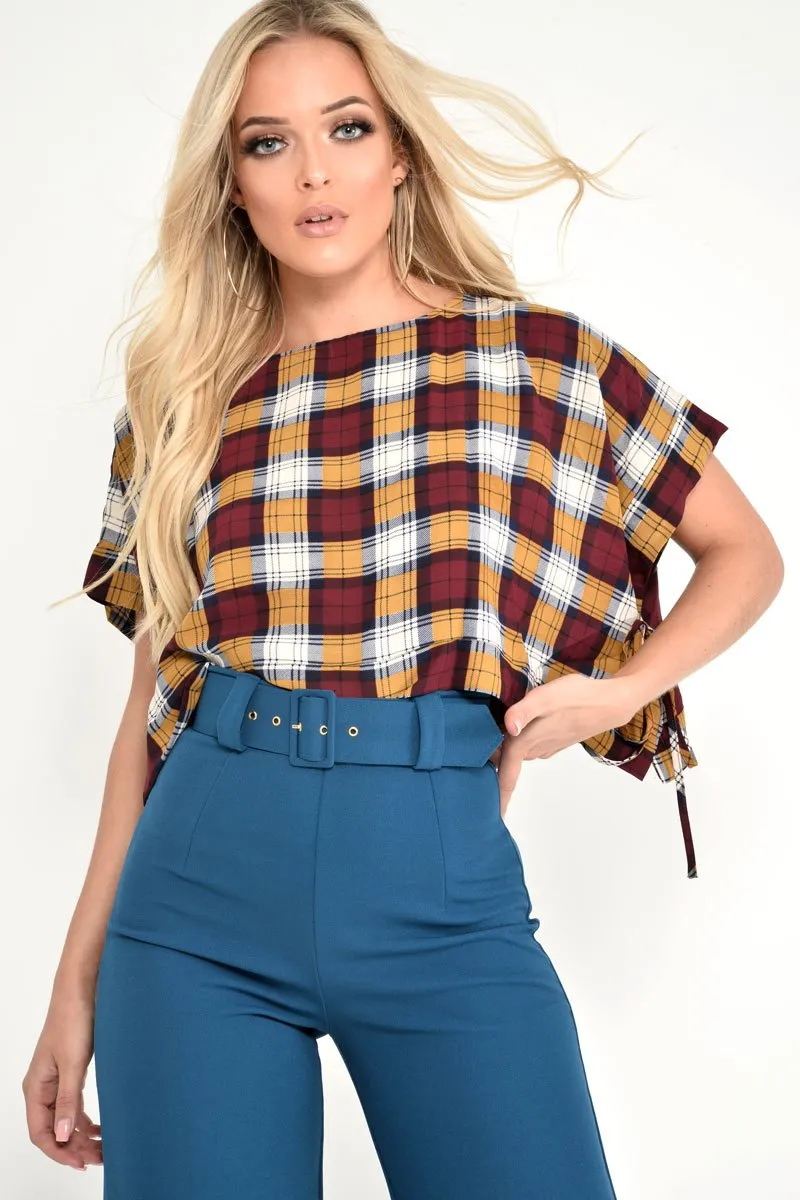 Teal Tailored Wide Leg Belted Trousers - Chenelle