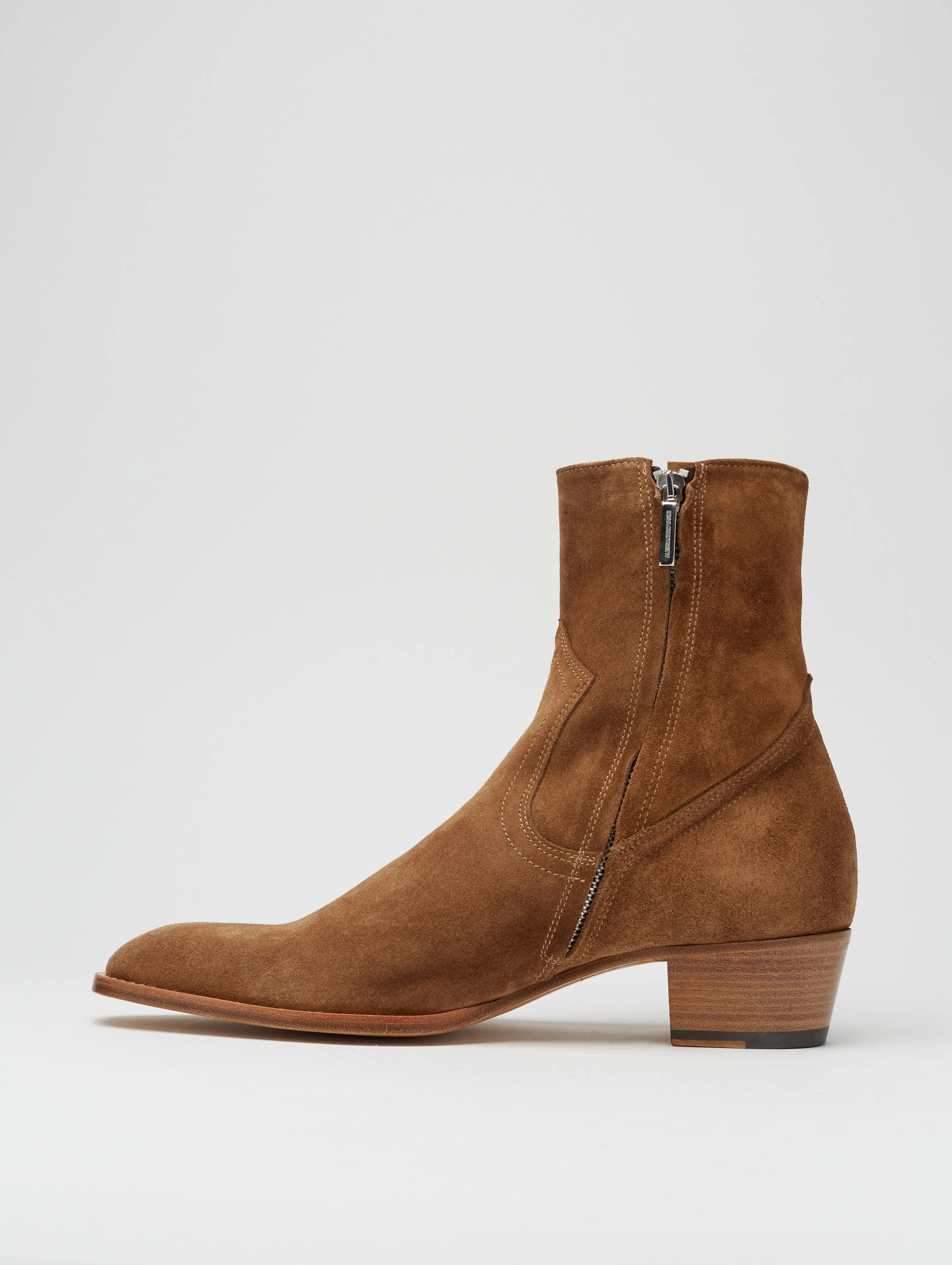 TEXAS PLAIN BOOT IN TOBACCO SUEDE - Woman