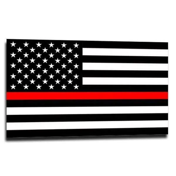 Thin Red Line Sticker 2.5" X 4.5" Car & Laptop Vinyl Decal