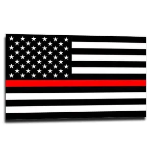 Thin Red Line Sticker 2.5" X 4.5" Car & Laptop Vinyl Decal