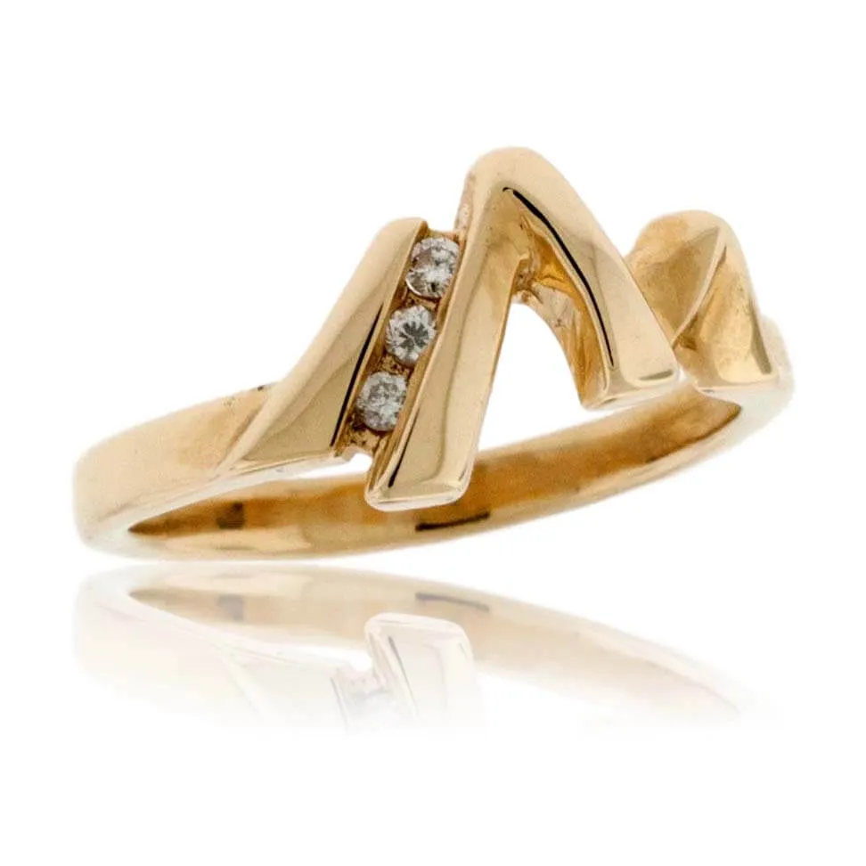 Three Diamond Mountain Ring