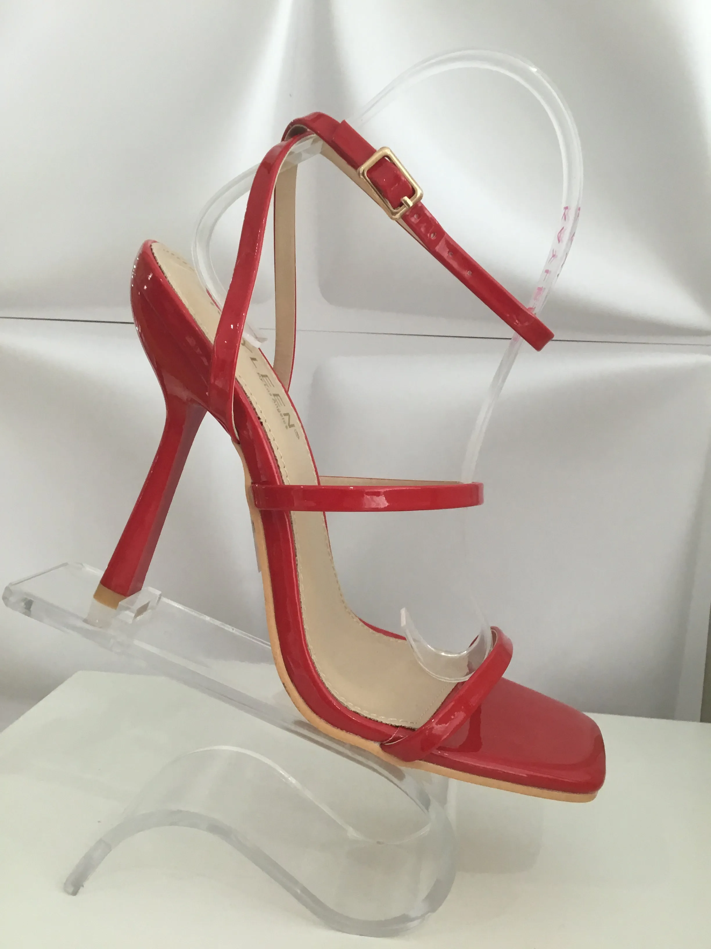 Three Straps Red Heels