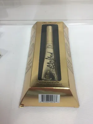 Too Faced Pure Gold Melted Gold Lipgloss w/receipt