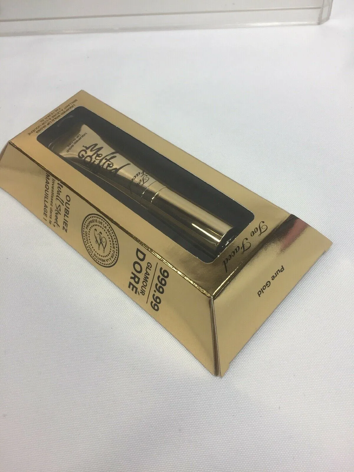 Too Faced Pure Gold Melted Gold Lipgloss w/receipt