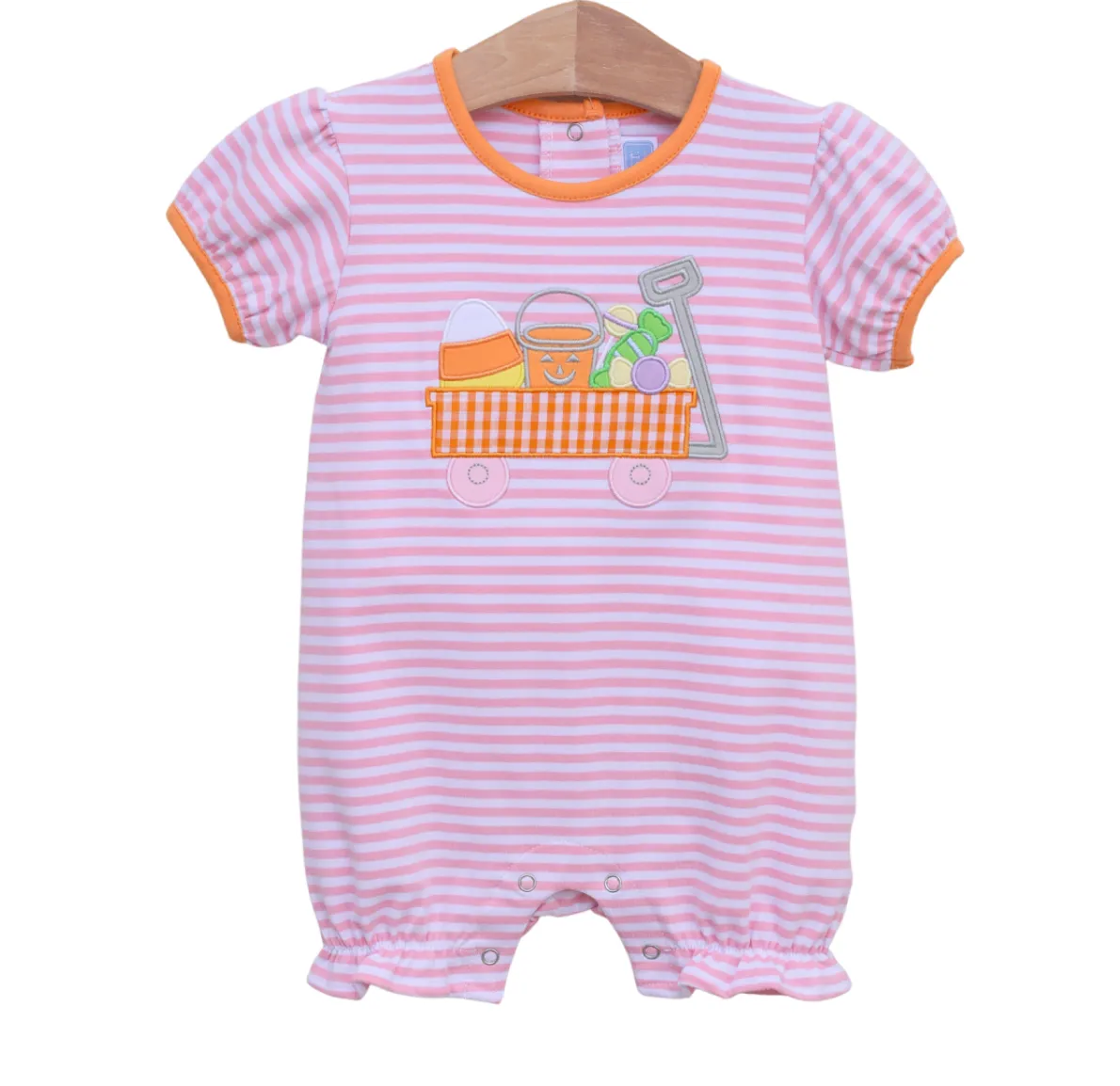Trotter Street Kids Girls Halloween Wagon Romper