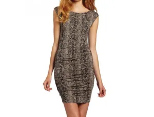 Ultra Comfy Snake Print Fitted Dress