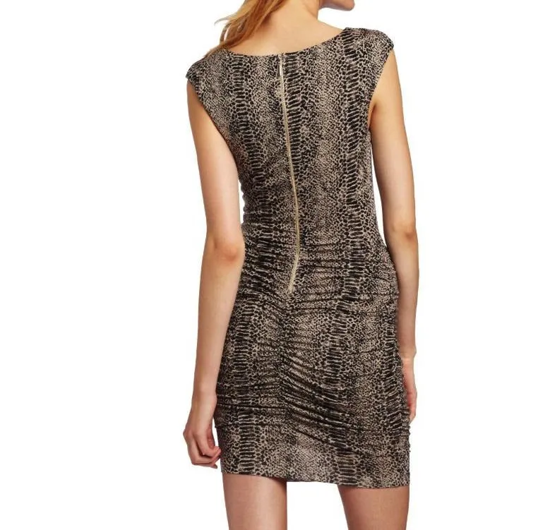 Ultra Comfy Snake Print Fitted Dress