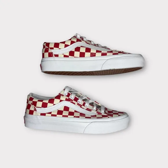 Vans Old School Red Allover Checkerboard Sneakers