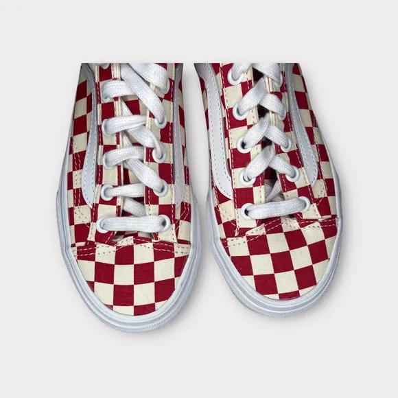 Vans Old School Red Allover Checkerboard Sneakers