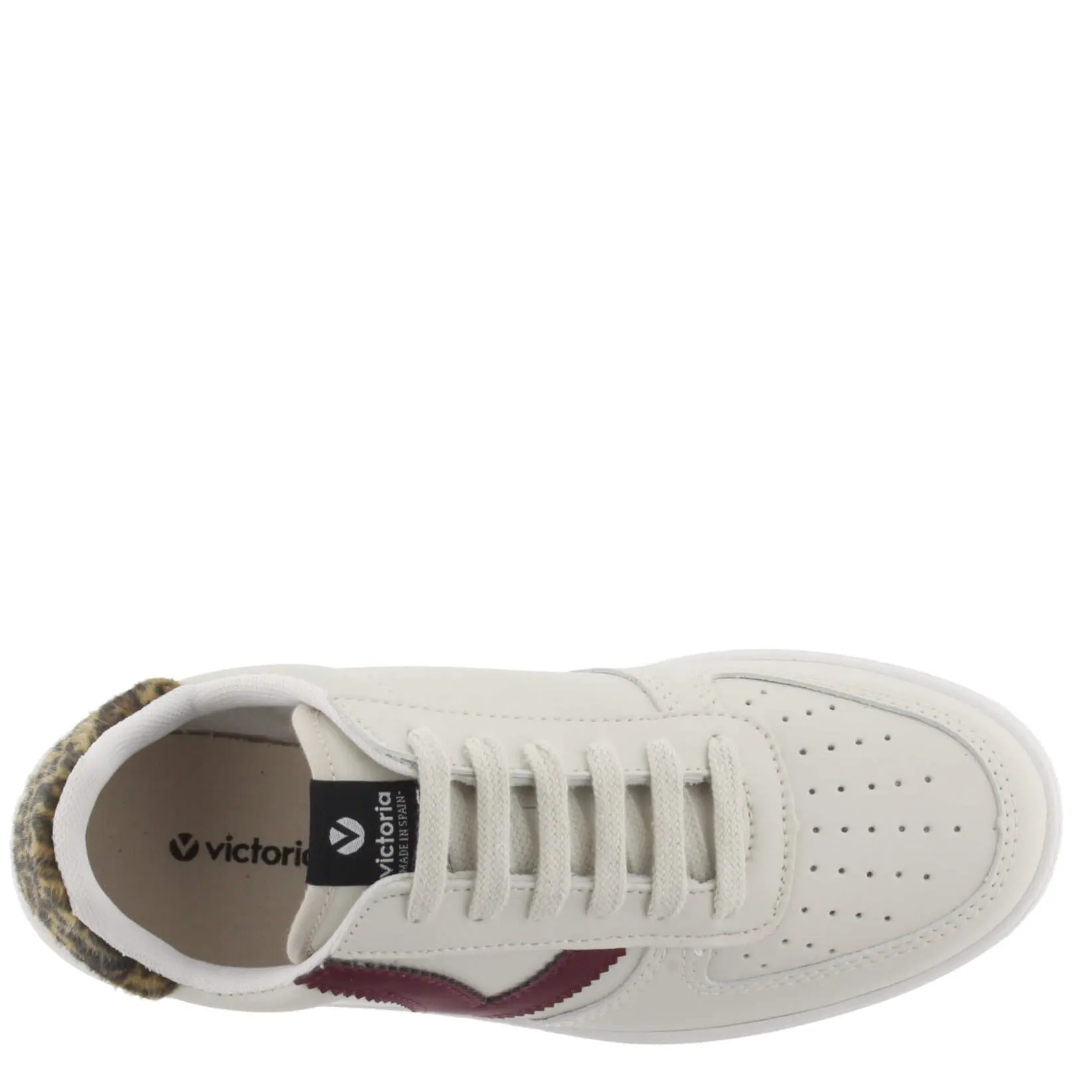 Victoria Madrid Animal Print Sneakers - Burgundy