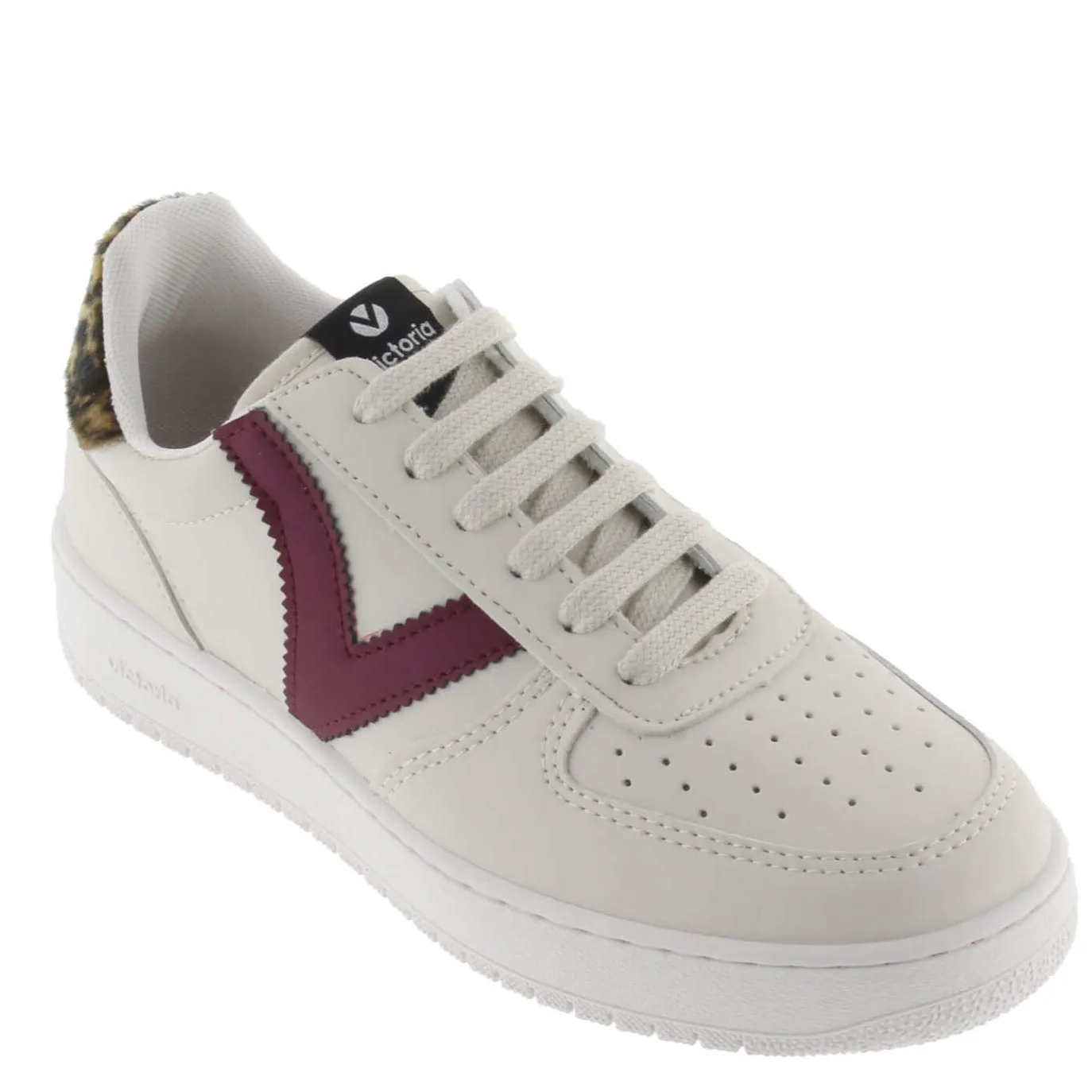 Victoria Madrid Animal Print Sneakers - Burgundy