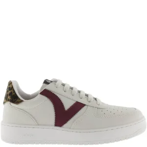 Victoria Madrid Animal Print Sneakers - Burgundy