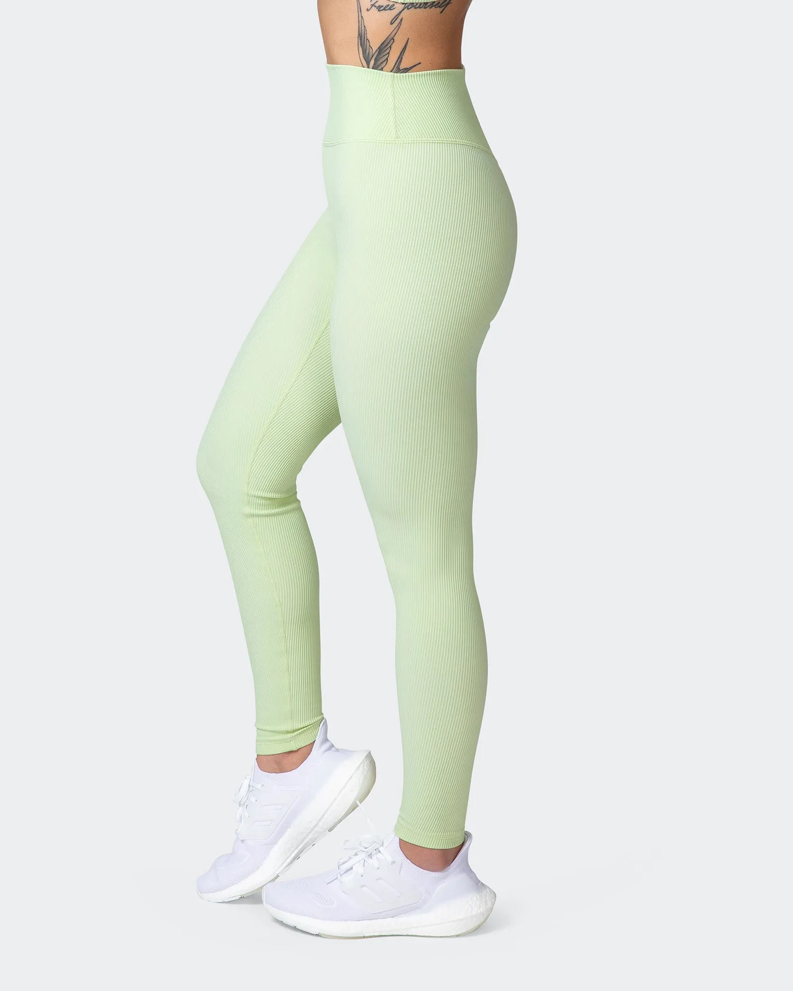 Zero Rise Rib Ankle Length Leggings - Minty