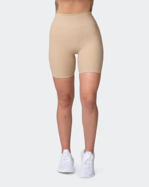 Zero Rise Rib Bike Shorts - Brown Sugar