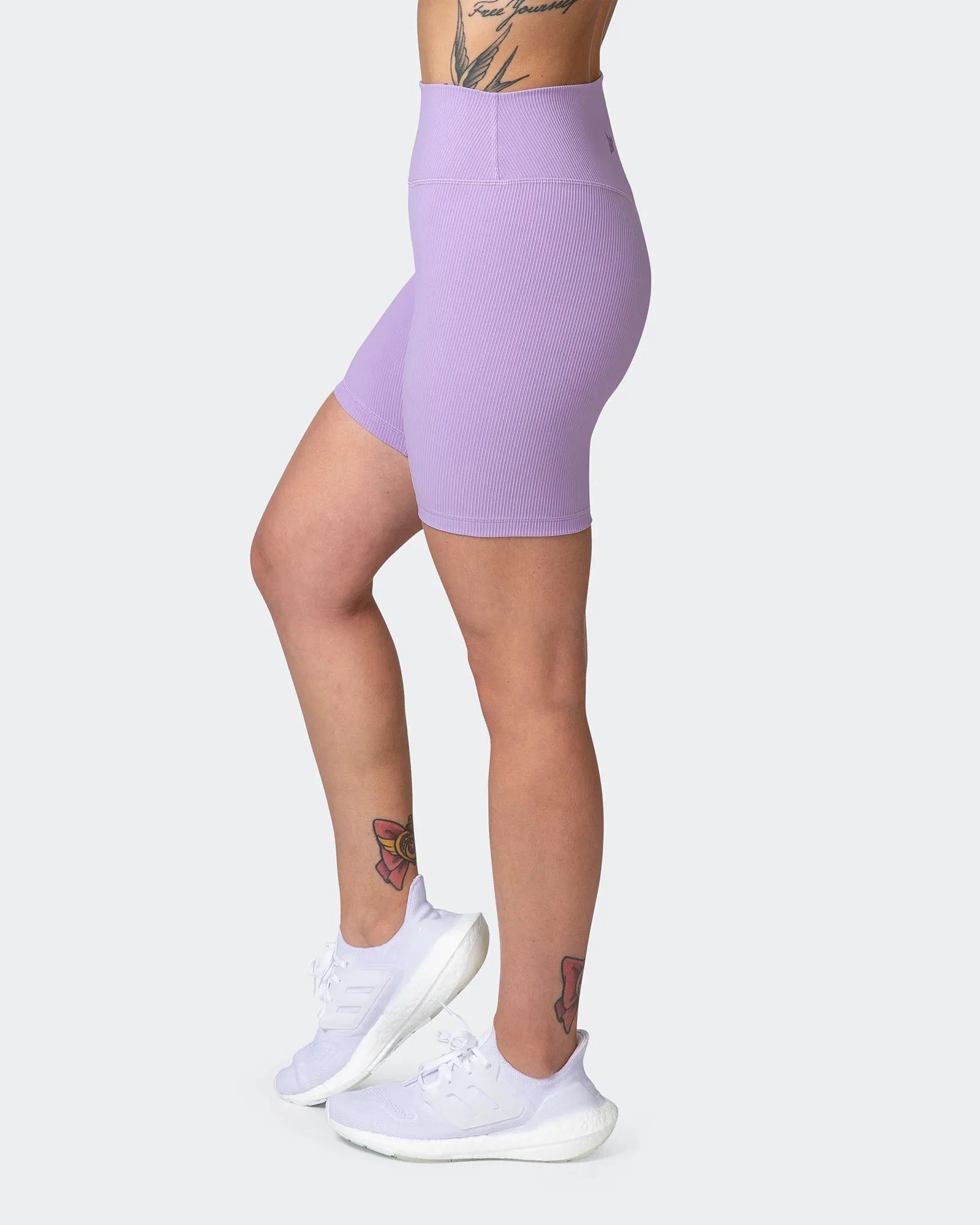 ZERO RISE RIB BIKE SHORTS Lilac