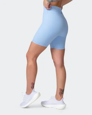 Zero Rise Rib Bike Shorts - Periwinkle
