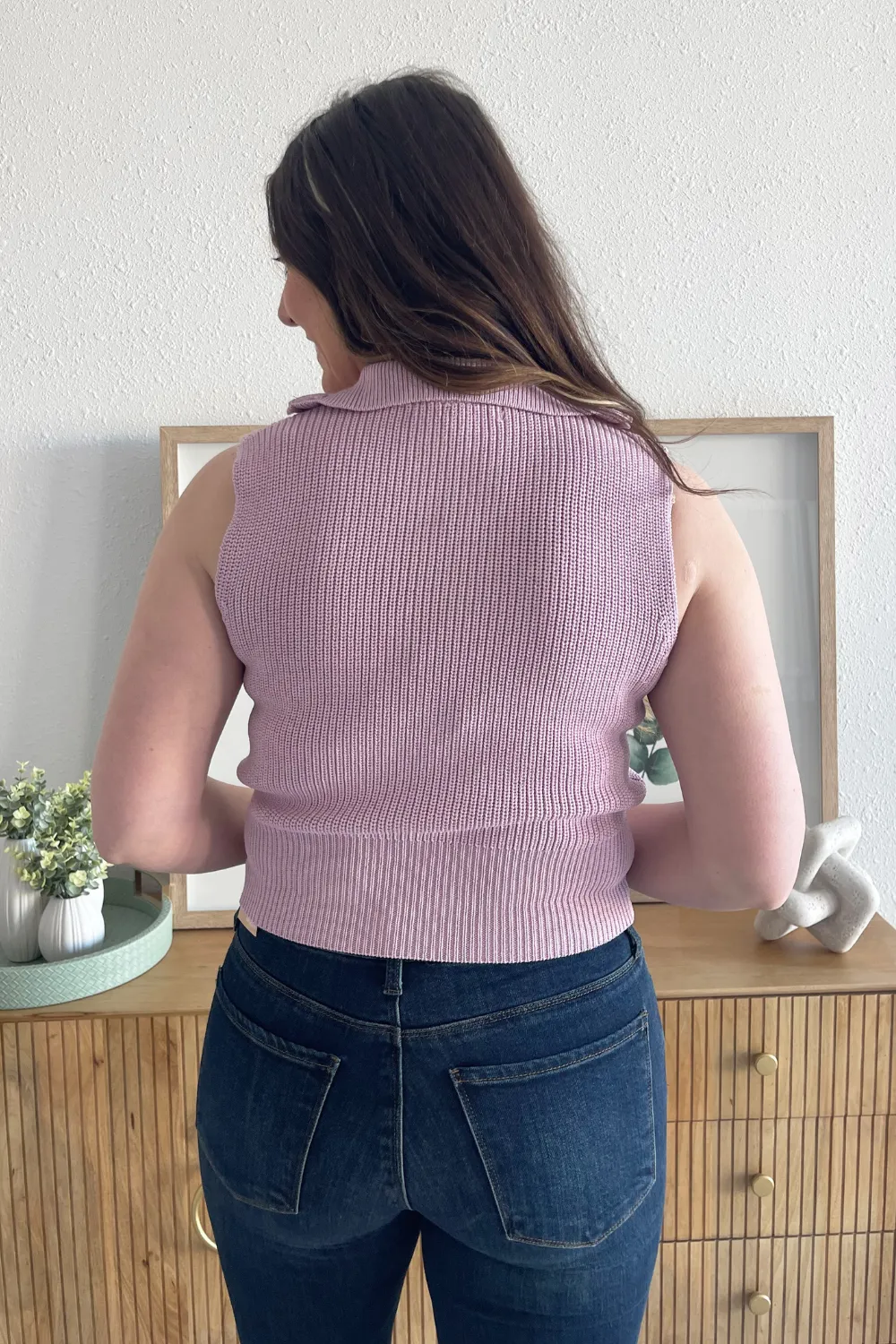 Zip Up Knit Vest
